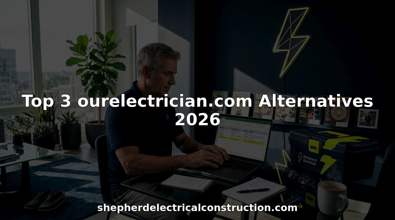Electrician comparing service providers at home