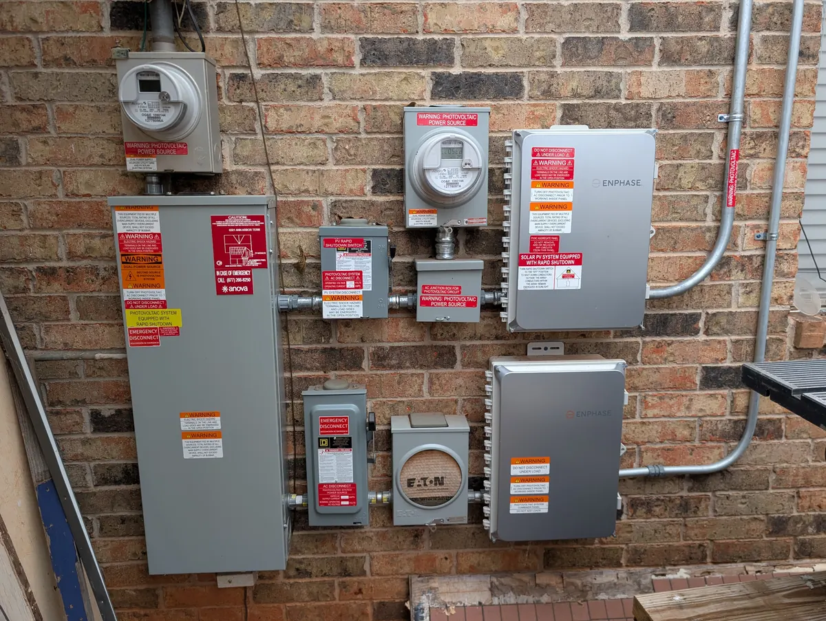 Residential solar electrical equipment installed by Shepherd Electrical